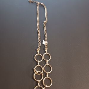 Vintage America Gold Circle Link Necklace